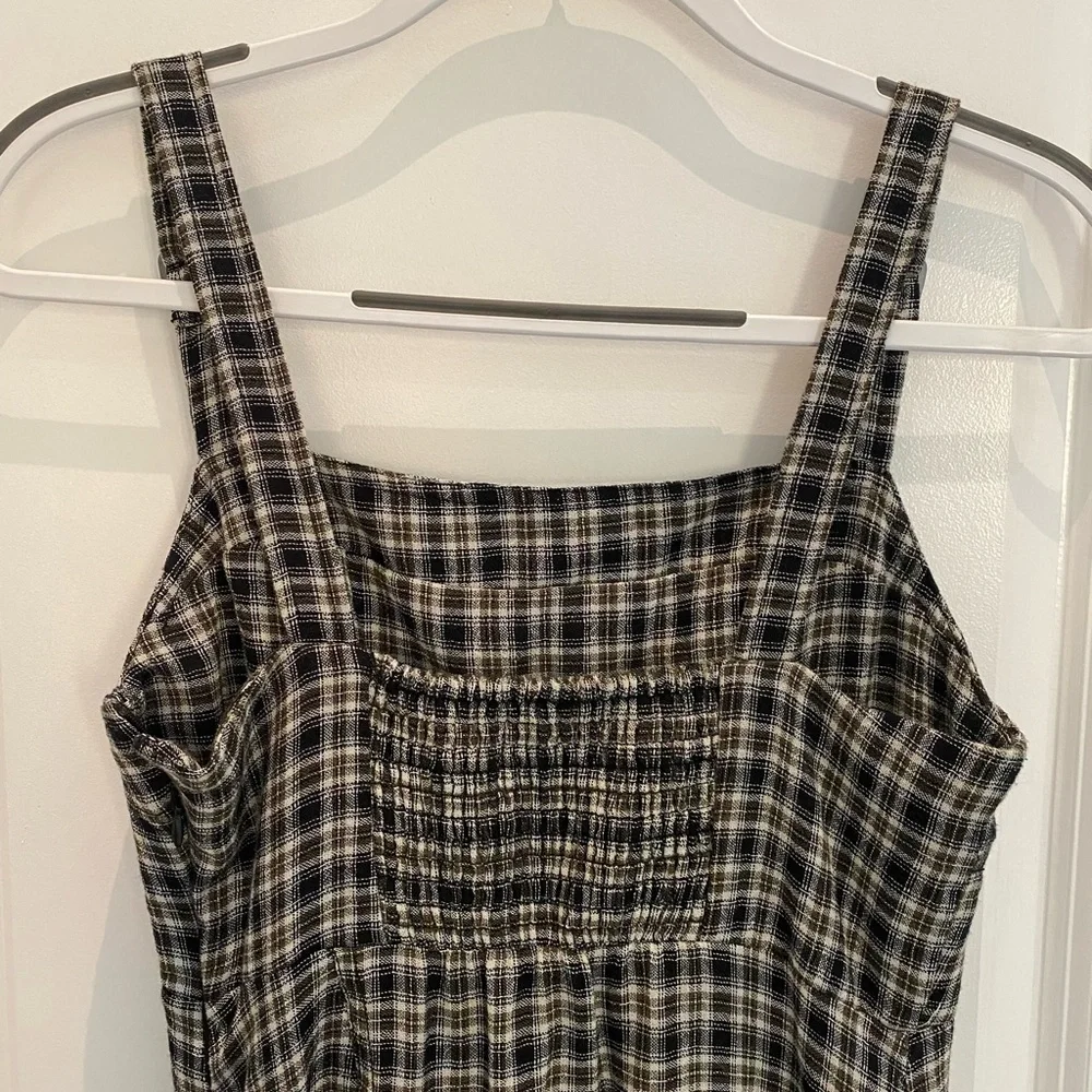 Urban Outfitters BDG Plaid Asymmetrical Patchwork Maxi Dress - Picture 5 of 6